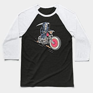 Biker skull Baseball T-Shirt